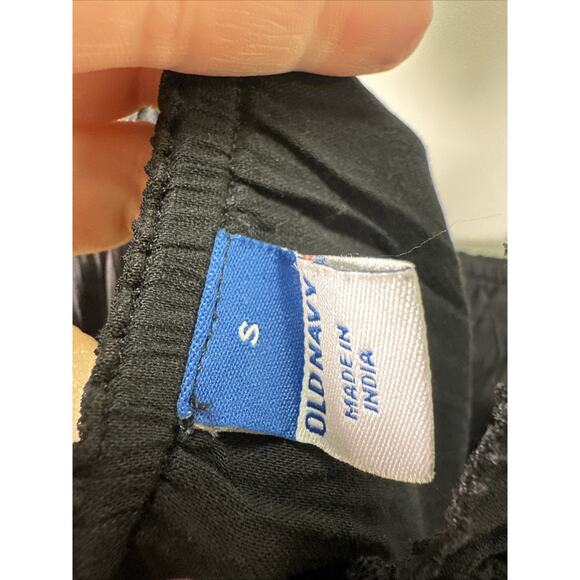 Old Navy Ruffle Strap Cami Tank Women’s S Black Baby Top Chiffon‎ Preppy - Picture 3 of 7